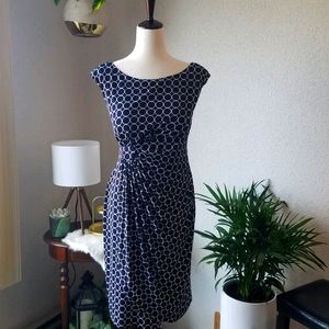 Connected Apparel sheath faux-wrap dress sz 6